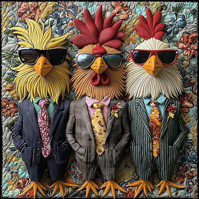 Chicken Puzzles for Adults 500 Piece, Cool Chickens in Sunglasses and Suits Theme, 500 Piece Challenge Puzzle Funny Rooster Puzzle for Solo and Family Entertainment Home Decor, 20x20 in
