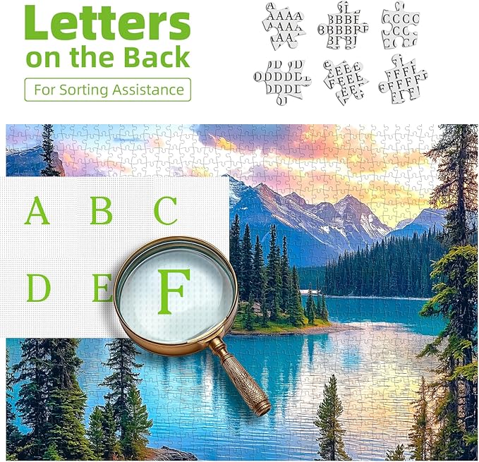 Blueforest Moraine Lake Puzzles for Adults 1000 Pieces, Canada Banff National Park Nature Landscape Jigsaw Puzzle, Difficult Challenging Puzzle 27.5x19.7 Inch Art Puzzle