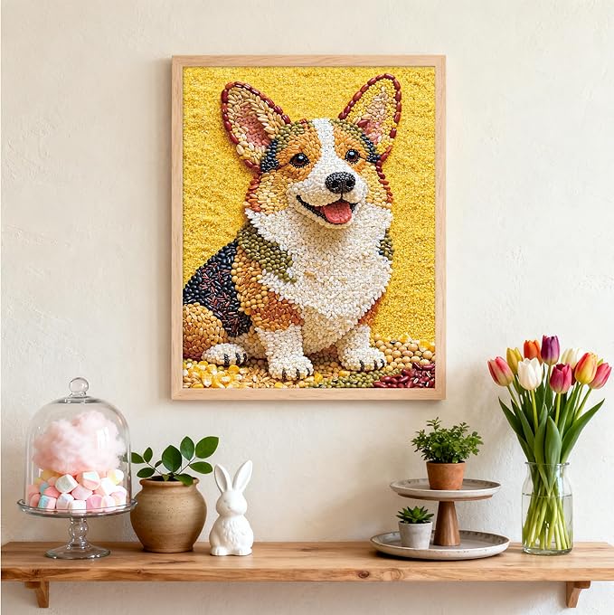 Puzzles for Adults 1000 Pieces - Corgi Dog Puzzle, Grain Puppy Art Adults Puzzles, Letter on Back No Dust, Matte Finish Unique Corgi Cute Dog Jigsaw Puzzles 1000 Home Decor, Birthday Gifts Games