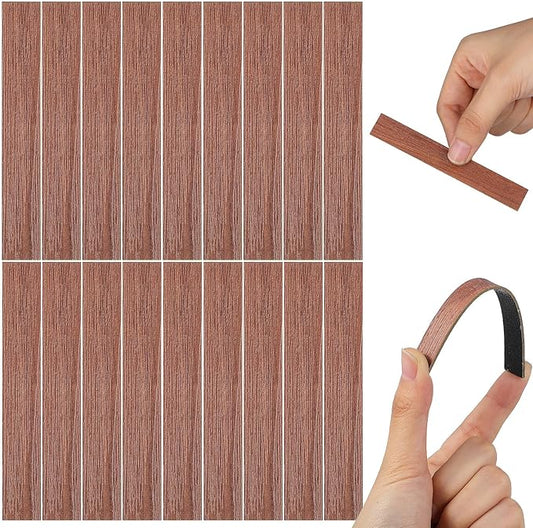 Toyvian 40 Pcs Miniature Dollhouse Flooring: Self Adhesive Floor Peel Boards Stickers, Mini DIY Flooring Wood Grain Tiles Doll House Accessories (Dark Brown)