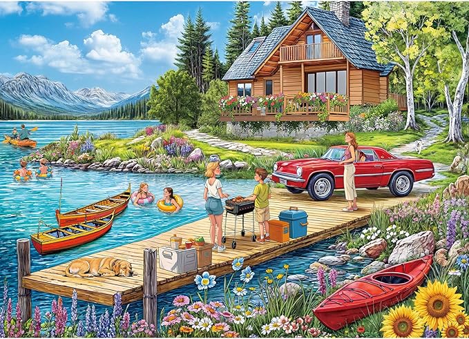 Holiday Estate Puzzles for Adults 1000 Pieces, Jigsaw Puzzles for Adults 1000 Piece, Challenging Game Toys, Impossible Puzzle, Family Decoration Puzzle