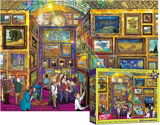Antelope - 500 Piece Large Format Jigsaw Puzzle for Adults, Van Gogh Jigsaw Puzzles, Large Pieces, No Dust Puzzles for Senior Citizen, 500 PC, Non-Glare Finish, Interlock Smoothly