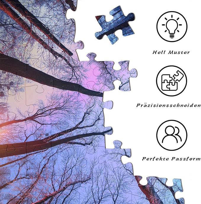 HUADADA Puzzles for Adults 1000 Pieces,Challenging Game Toys, Puzzles 1000 Pieces,Impossible Puzzle, Family Decoration Puzzle 1000-Winter Forest
