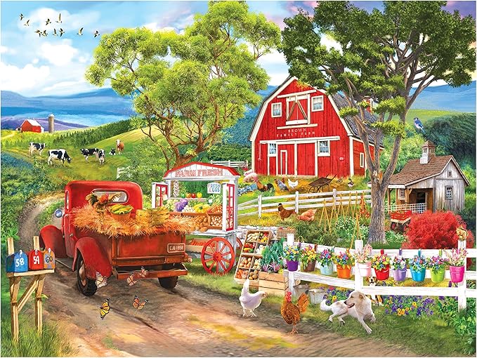 RoseArt - Kodak Premium - Farm Stand - 350 Piece Jigsaw Puzzle for Adults