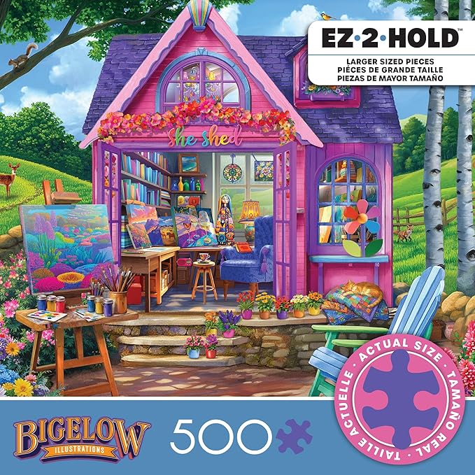 Ceaco - 500 Piece Jigsaw Puzzle - : She Shed Studio (Chris Bigelow)