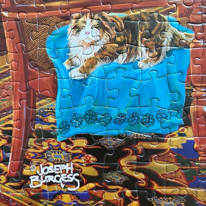 500 Piece Puzzles for Adults - Cottage Puzzle Licensed by Joseph Burgess - Cozy Sanctuary - Enjoy Your Peace