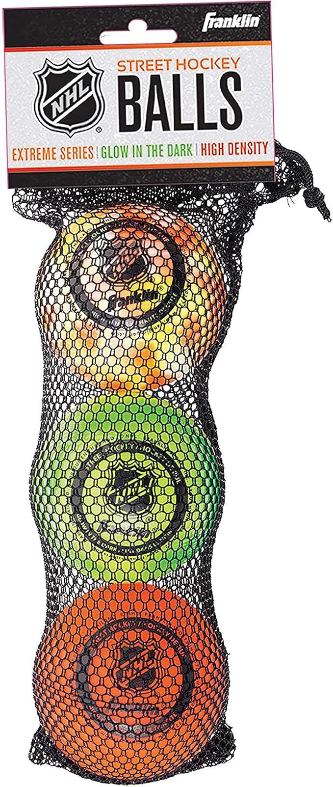 Franklin Sports NHL Street Hockey Balls - No Bounce Outdoor Street + Roller Hockey Balls - Official Size for Youth + Adult Street Hockey - Assorted Colors - 1, 2, 3, and 15 Bulk Packs