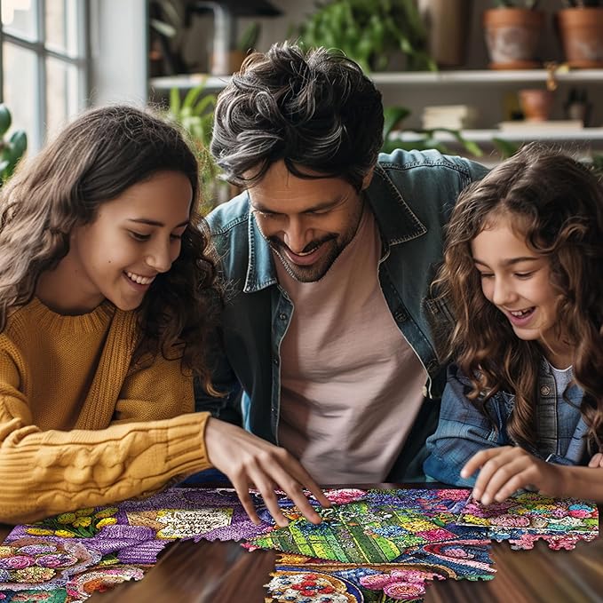White Mountain 1000 Piece Jigsaw Puzzle Mother's Day Collage Puzzles with Large Pieces, Gift for Adults and Family 24"x30" - Love You Mom