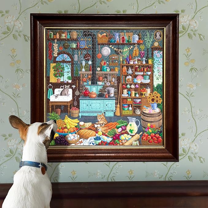 eeBoo 1000 Piece Puzzle - Alchemist's Kitchen Jigsaw Puzzle for Adults, Square 23" x 23" Made with Recycled Board & Vegetable-Based Ink