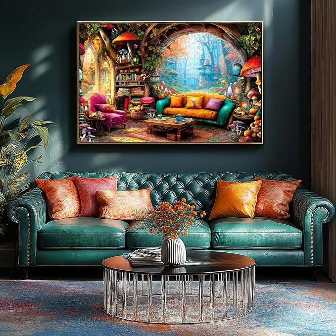 Blueforest 1000 Piece Jigsaw Puzzle for Adults - Whimsical Forest Living Room Magical Puzzle, Challenging Puzzles with Vivid Art, for Game Nights Relaxation & Home Decor 27.5"x19.7"
