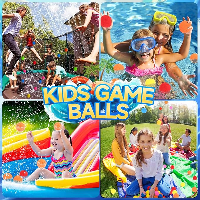 90 Pcs Reusable Water Balls, Reusable Water Balloons for Outdoor Toys and Games, Water Toys for Kids and Adults Boys and Girls - Summer Toys Ball for Pool and Backyard Fun