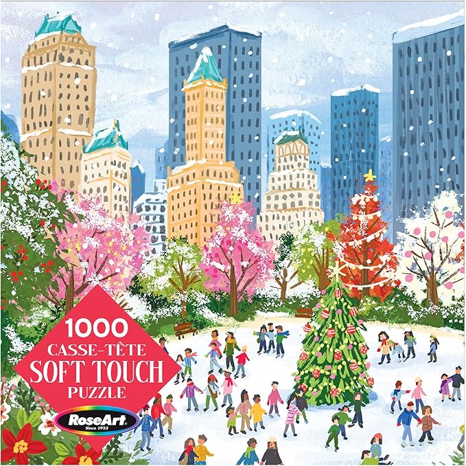 RoseArt - Soft Touch - New York Christmas - 1000 Piece Jigsaw Puzzle for Adults