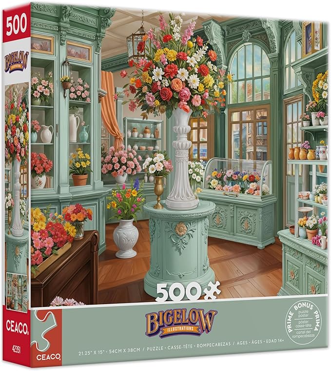 Ceaco - Bigelow - Store Interior - 500 Piece Puzzle for Adults - Challenging and Perfect for Game Nights - Finished Puzzle Size 21.25 x 15
