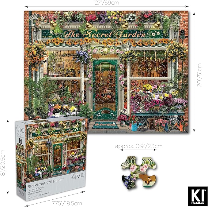 1000 Piece Puzzle for Adults Garry Walton Storefronts Florist The Secret Garden Challenging Colorful Jigsaw 27x20