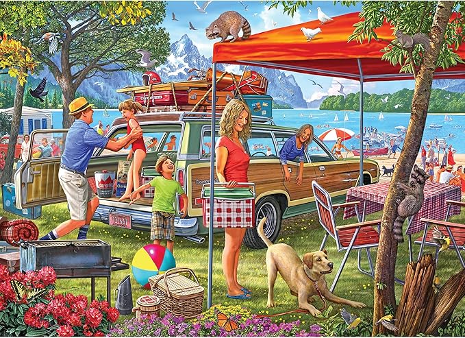 RoseArt - Kodak Premium - Family Beach Vacation - 1000 Piece Jigsaw Puzzle for Adults