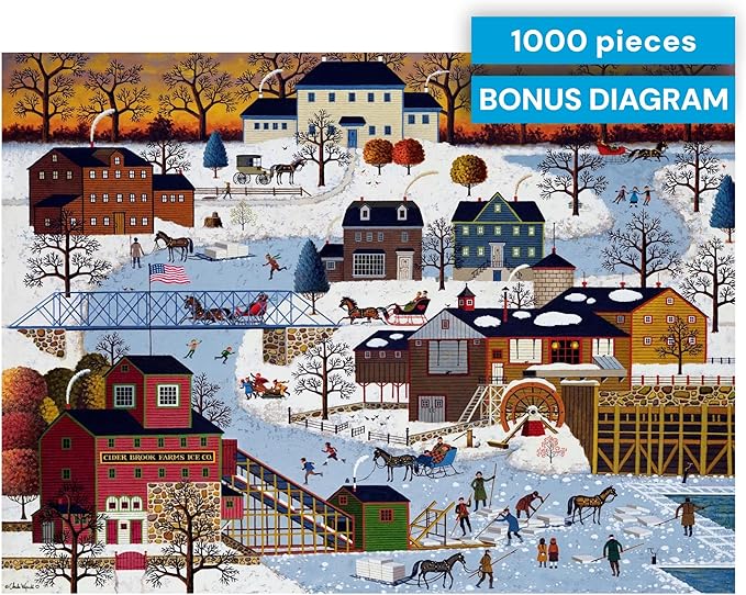 Buffalo Games - Charles Wysocki Festive Winter Scene 1000 Piece Jigsaw Puzzle for Adults and Families