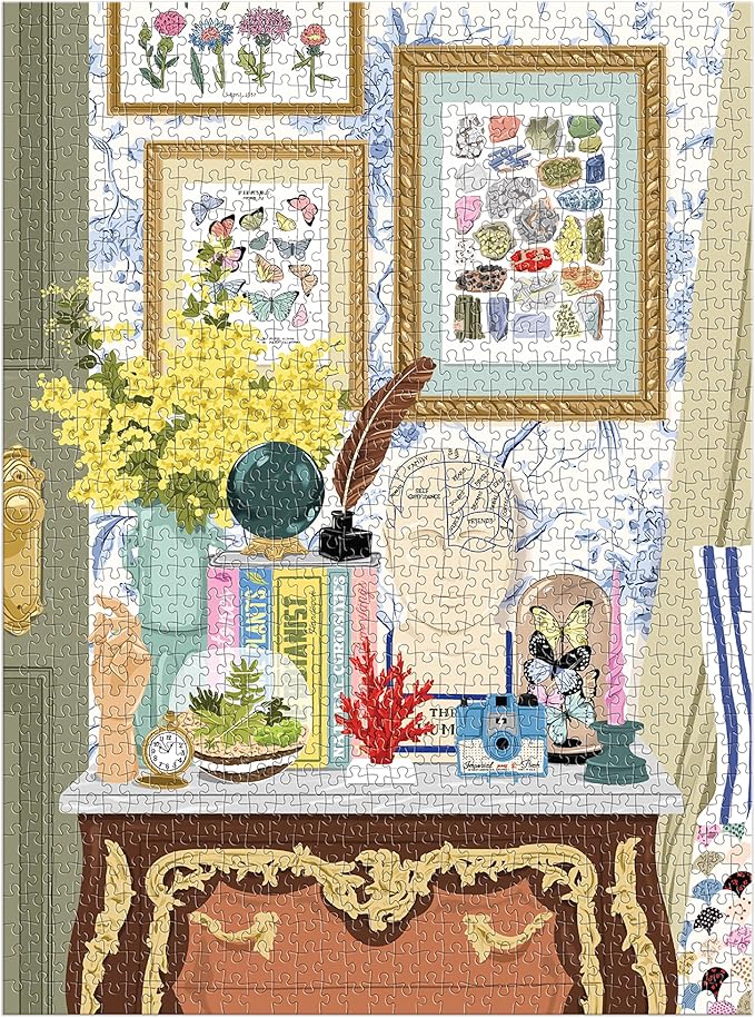 Galison Curiosities 1000 Piece Puzzle in Square Box from Galison - 27" x 20" Beautifully Illustrated Puzzle, Thick and Sturdy Pieces, Fun and Challenging Activity for Adults, Unique Gift Idea!