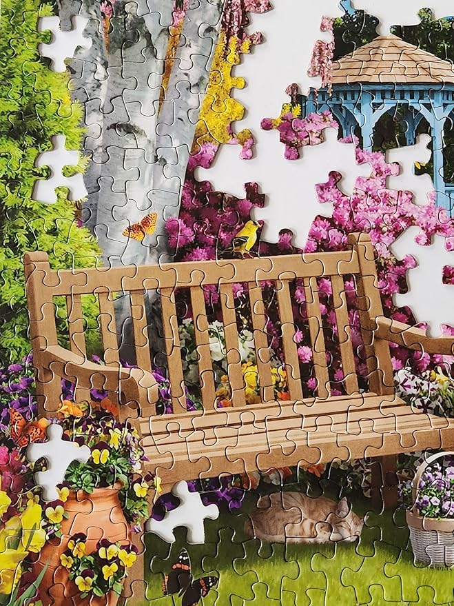 Springbok Beautiful Blossoms 500 Piece Jigsaw Puzzle for Adults Features a Dreamy Garden Scene in Spring with Blooms of Every Color