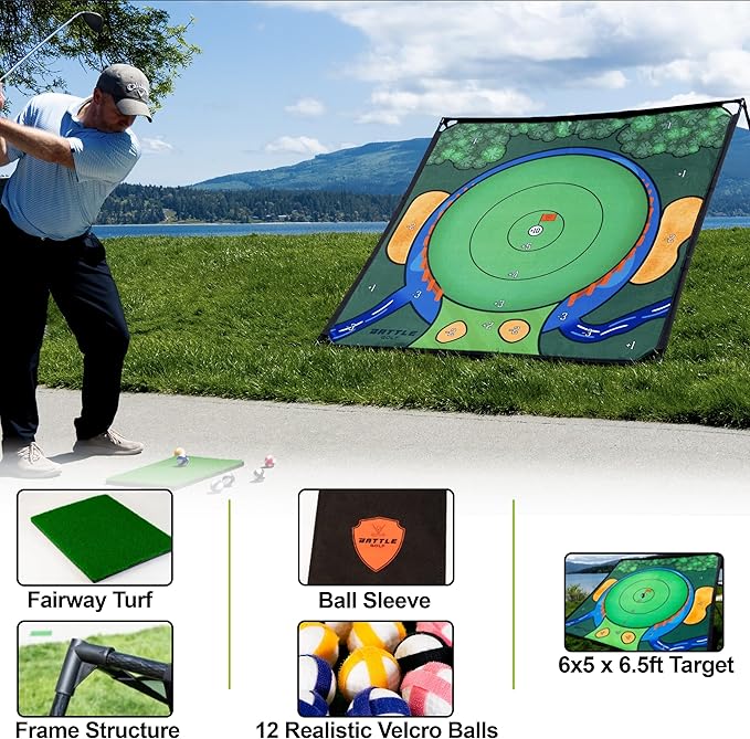Chipping Game - The Original Portable Golf Game for Chipping Practice for Dads and Junior Golfers - Indoor and Outdoor (Standard - 4 Players)