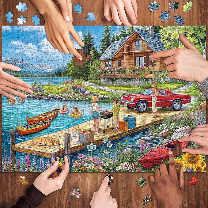 Holiday Estate Puzzles for Adults 1000 Pieces, Jigsaw Puzzles for Adults 1000 Piece, Challenging Game Toys, Impossible Puzzle, Family Decoration Puzzle