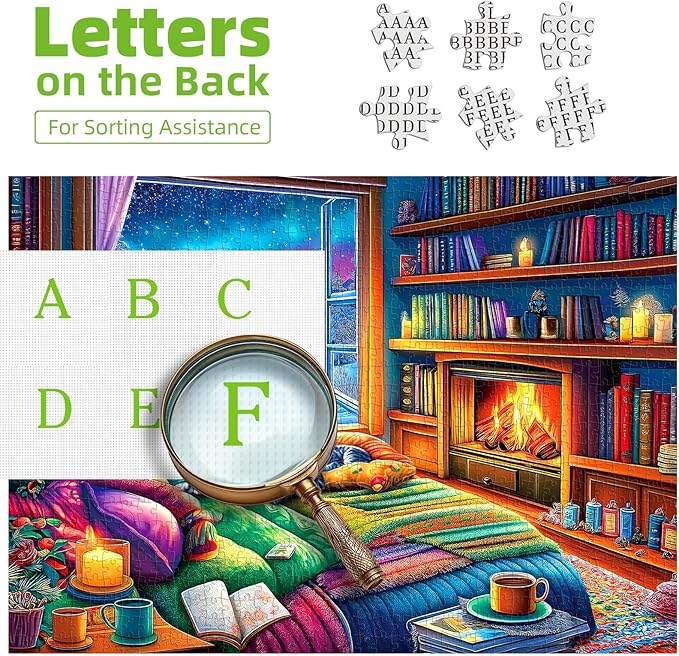 Puzzles for Adults 1000 Pieces, Warm Winter Night View Impossible Hard Difficult Challenging Puzzles for Adults, Gift for Adult Jigsaw Puzzles Lovers, 27.5 x 19.7 inch