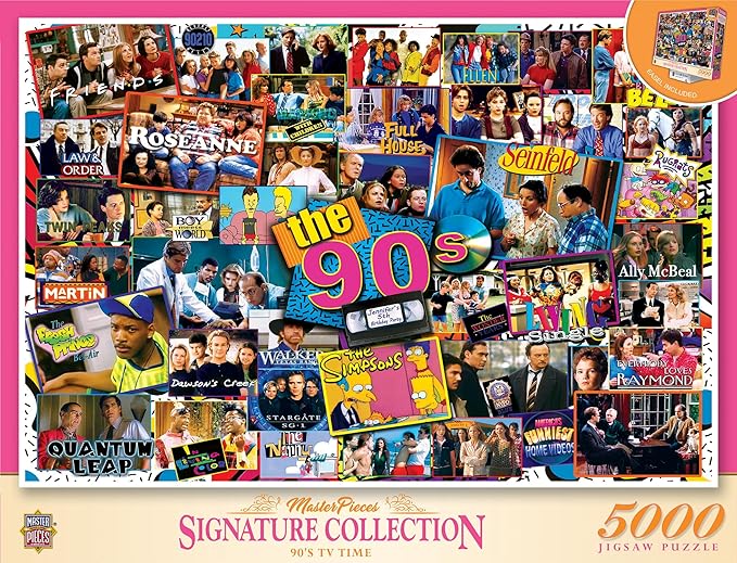 Masterpieces 90's TV Time Jigsaw Puzzle - 5000 Pieces, High Skill Level - Age 14+