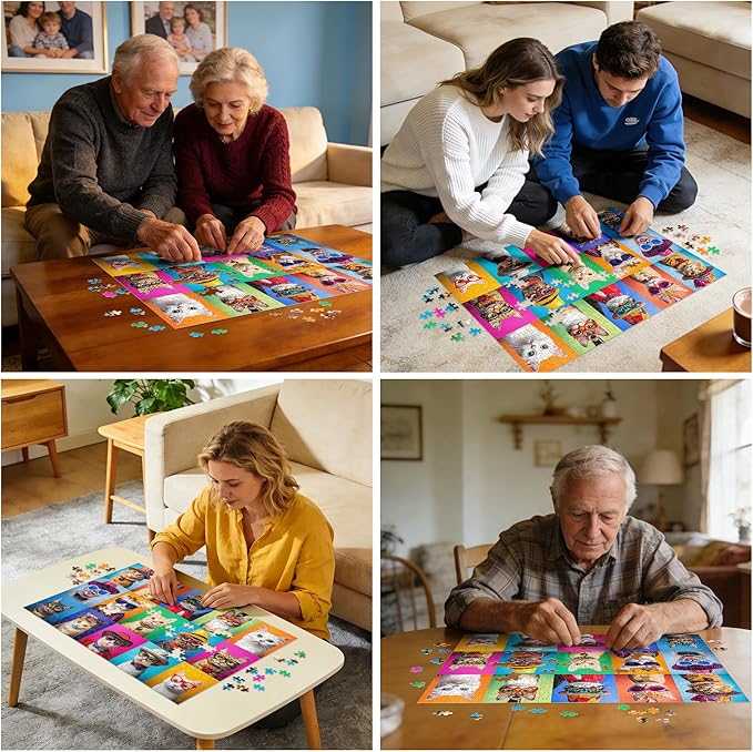 500 Piece Puzzles for Adults, Cats Jigsaw Puzzle for Adults Seniors, Recycled Cardboard Puzzle 500 Piece, Family Activity Great Gift for Family Friends 20.5 * 15 inch