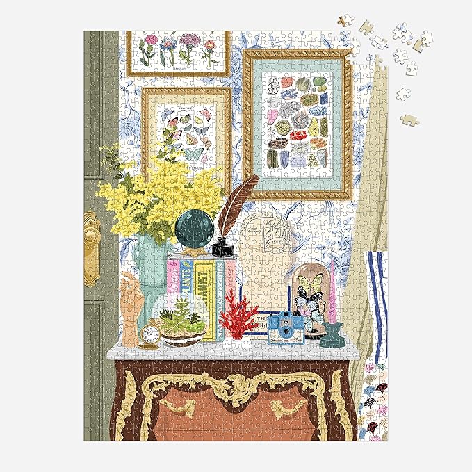 Galison Curiosities 1000 Piece Puzzle in Square Box from Galison - 27" x 20" Beautifully Illustrated Puzzle, Thick and Sturdy Pieces, Fun and Challenging Activity for Adults, Unique Gift Idea!