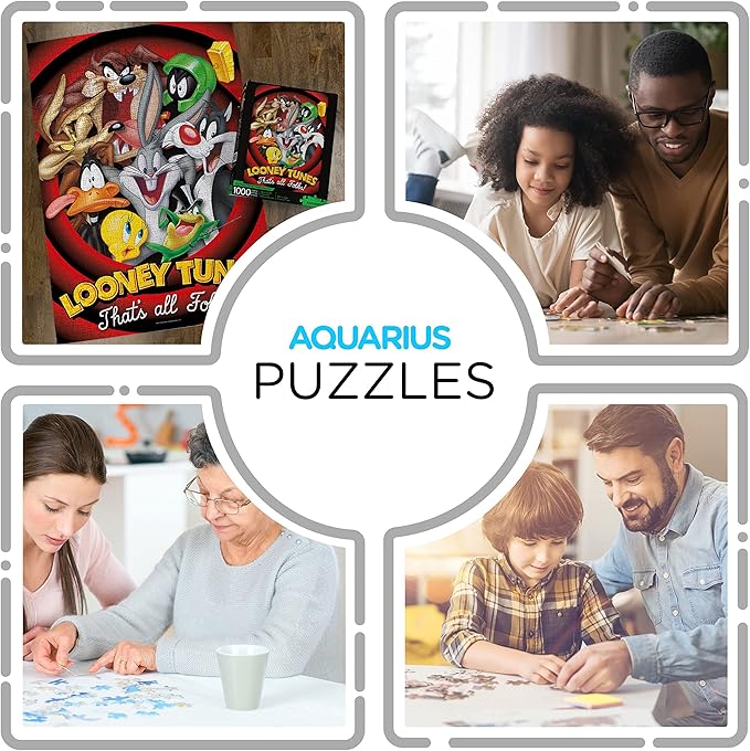 AQUARIUS Looney Tunes Puzzle (1000 Piece Jigsaw Puzzle) - Glare Free - Precision Fit - Virtually No Puzzle Dust - Officially Licensed Looney Tunes Merchandise & Collectibles - 20 x 28 Inches