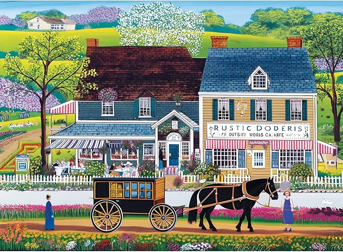 500 Pieces Puzzle for Adults,Town & Country Puzzle,Recycled Cardboard Prairie Wind Flowers Puzzles 500 Piece,Challenging Game Home Decor Birthday Party Gift Toy for Adults Kids Seniors 20.5 * 15 in