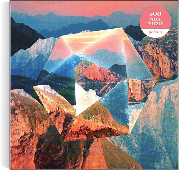Galison Nature's Prism – 500 Piece Puzzle Featuring Prisms Superimposed Over Vibrant Canyon Filled Landscapes