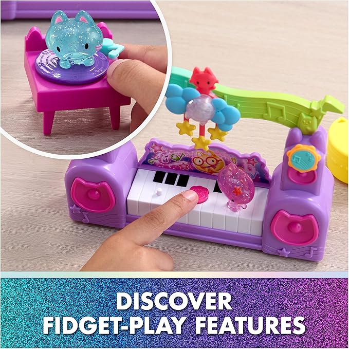 DreamWorks GABBY'S Dollhouse The Movie, Paw-Some Party Story Set with DJ Catnip, 2 Eraser Cat Toy Figures & Accessories, Kids Toys for Girls & Boys Ages 3 and Up