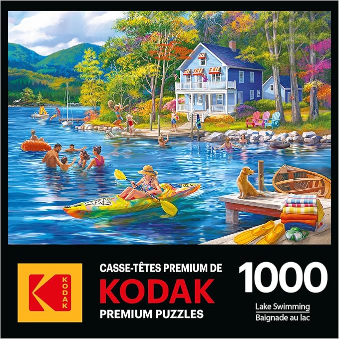 Roseart - Kodak Premium - Lake Swimming - 1000 Piece Jigsaw Puzzle for Adults