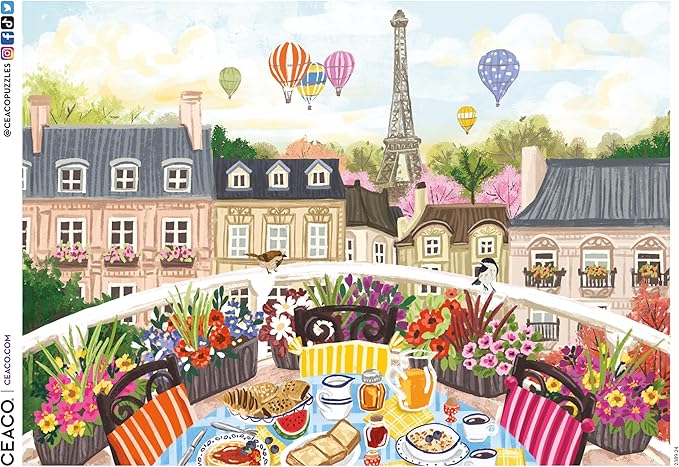 Ceaco - EZ2Hold - Olivia Gibbs - Perfect Paris - 500 Piece Jigsaw Puzzle for Adults - Challenging Puzzle Perfect for Game Nights - Finished Size is 26 x 19
