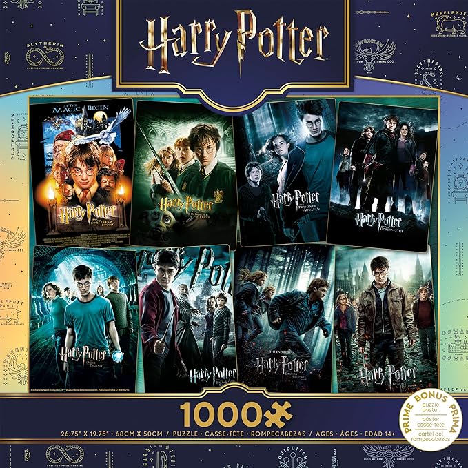 Ceaco - Harry Potter Posters - 1000 Piece Jigsaw Puzzle Challenging and Colorful Puzzles for Adults – Precision-Cut Pieces, Beautiful Artwork, and Hours of Relaxing Fun