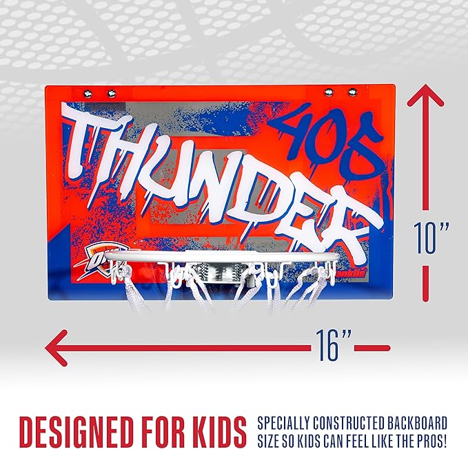 Franklin Sports NBA Team Over the Door Basketball Hoops - Kids Indoor Mini Basketball Hoop + Ball Set - NBA Fan Mini Hoops