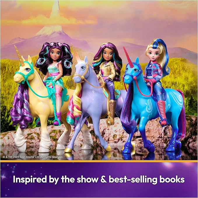 Unicorn Academy, River with 2 Riding Accessories, 11”, Compatible with Isabel, Dolls & Unicorn Toys for Girls Ages 4 and up