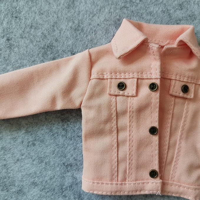 SSbeauty M 1:6 Scale Jeans Coat Jacket for 12" TBLeague Phicen Male Female Toy Action Figure Doll Clothes (Pink)