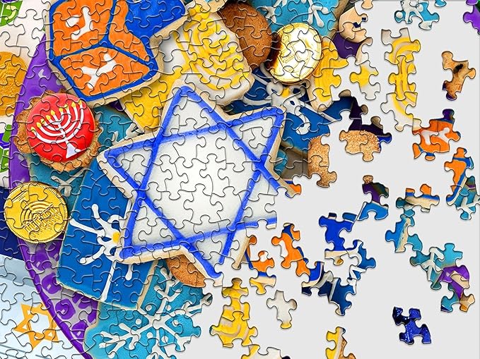 Springbok Hanukkah Cookies 500 Piece Jigsaw Puzzle for Adults and Family - Unique Cut Pieces - Made in USA