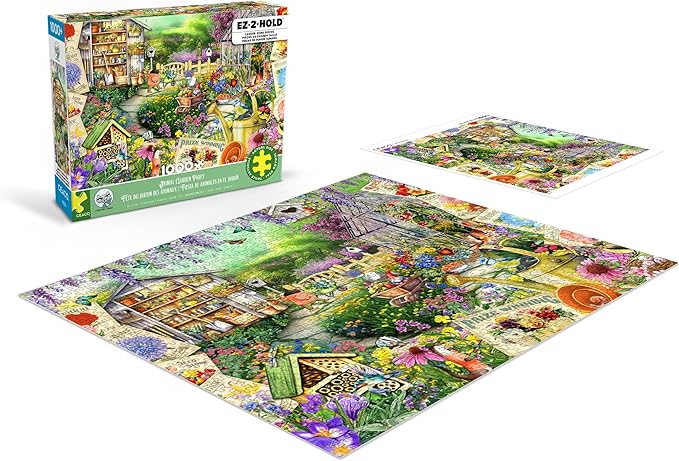 Ceaco - EZ2Hold - Kate Ward Thacker - Animal Garden Party - 1000 Piece Jigsaw Puzzle for Adults - Challenging Puzzle Perfect for Game Nights - Finished Size is 30 x 24