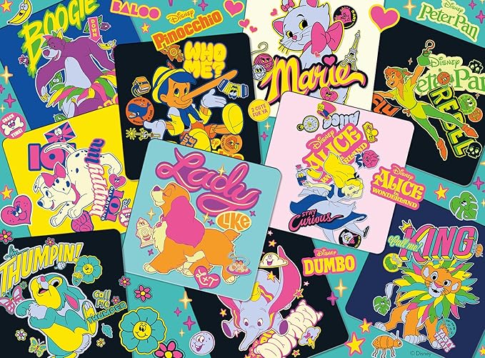 Ceaco - Disney Sticker Collage 1000 Piece Jigsaw Puzzle Challenging and Colorful Puzzle for Adults – Precision-Cut Pieces, Beautiful Artwork, and Hours of Relaxing Fun