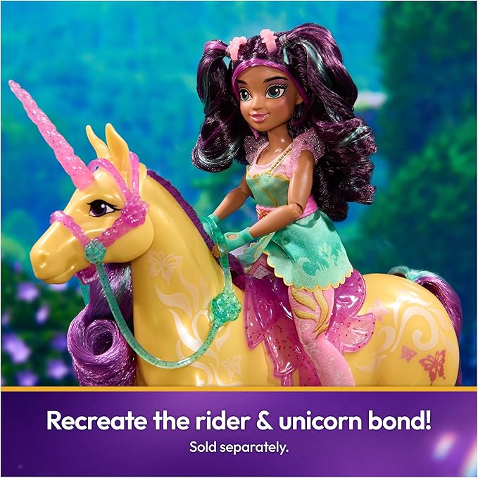 Unicorn Academy, Power of Friendship Leaf with Translucent Saddle & Bridle, 11”, Dolls & Unicorn Toys for Girls Ages 4 and up
