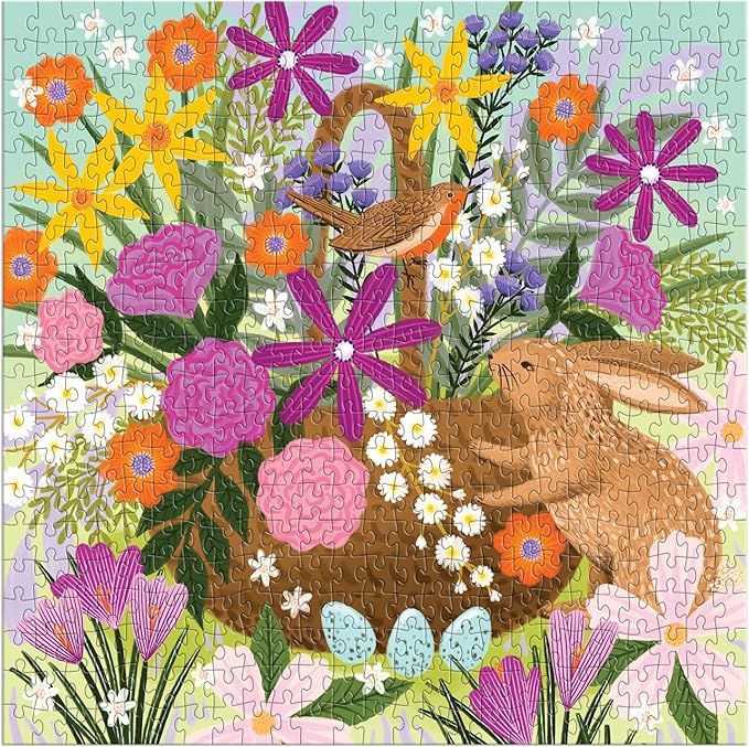 Good Puzzle Co Basket Blooms – 500 Piece Jigsaw Puzzle Featuring Beautiful Artwork of Flower Basket Arrangement for Spring