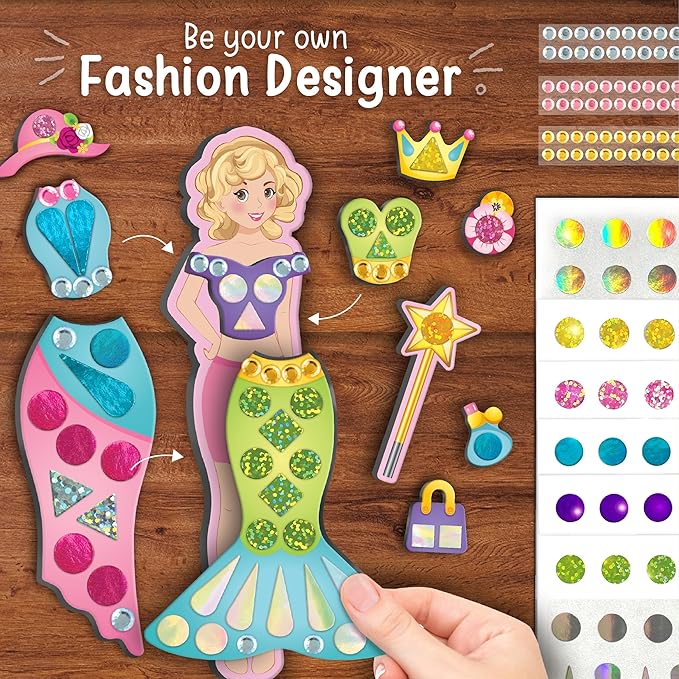 Imagimake DIY Magnetic Dress-Up Princess | 30 Dresses & Accessories | Mix & Match Pretend Play Magnetic Toys | Games for 3 Year Olds | Easter Basket Stuffers | 3,4,5,6 Year Old Girl Birthday Gift