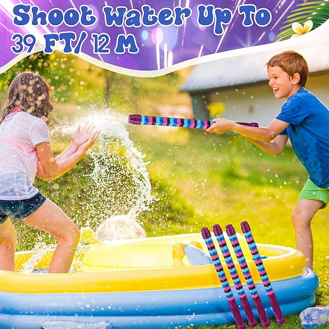 12 Pack Video Game Water Blaster 15.75 in Water Shooter Blasters Gun Party Favors for Kids Summer Outdoor Swimming Pool Backyard Beach Summer Games