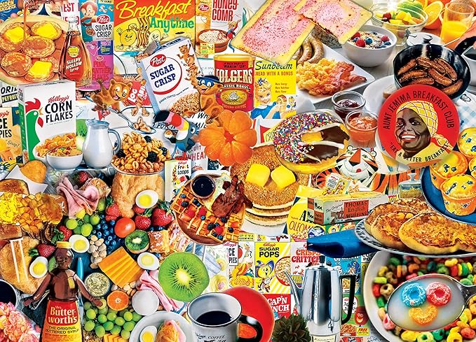 MasterPieces - 1000 Piece Jigsaw Puzzle, Breakfast of Champions, Fun for Adults, Family, Kids, Non-Glare Finish, 19.25" x 26.75"