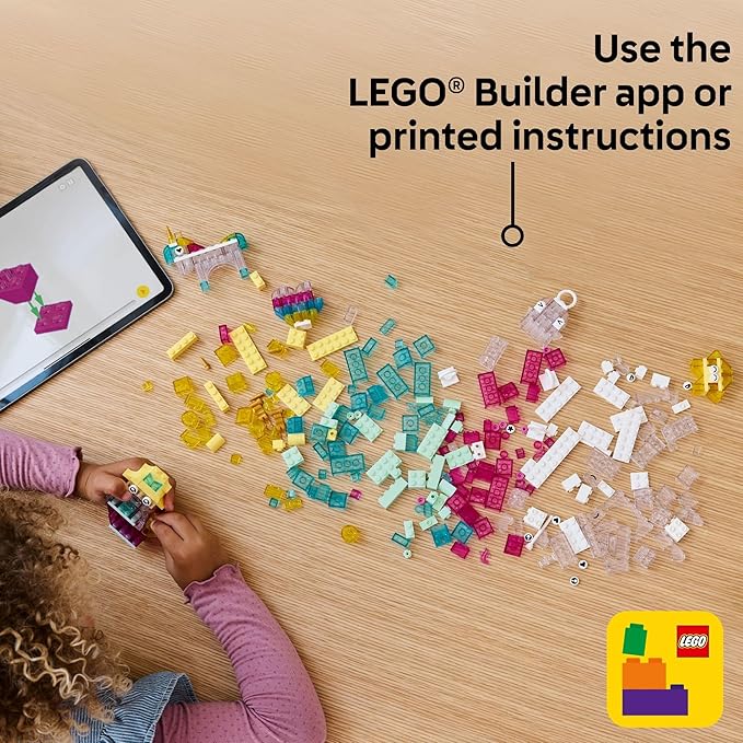 LEGO Classic Magical Transparent Box - Preschool Learning Toy for Boys and Girls, Ages 5+ - Birthday Gift for Kids - Beginner Construction Set - Colorful Building Bricks Toy - 11040