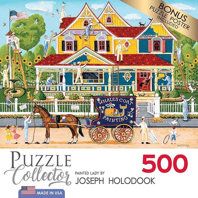 RoseArt - Puzzle Collector - Painted Lady - 500 Piece Jigsaw Puzzle for Adults