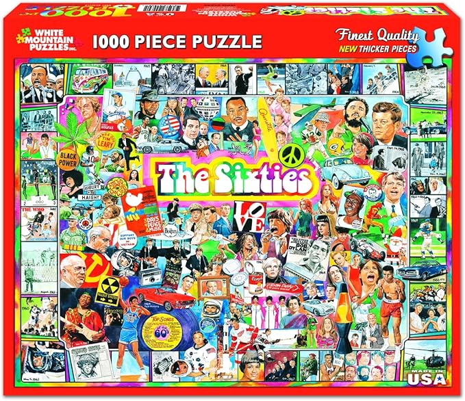 White Mountain Puzzles The Sixties - 1000 Piece Jigsaw Puzzle
