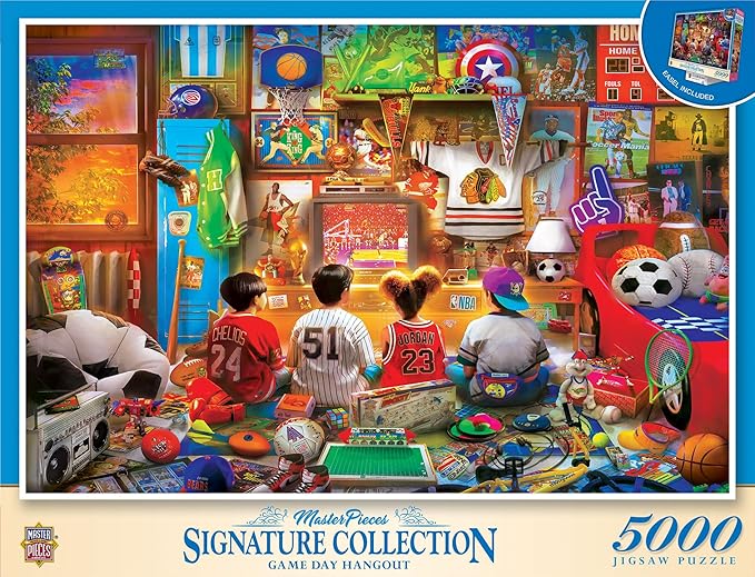 Masterpieces Game Day Hangout Jigsaw Puzzle - 5000 Pieces, High Skill Level - Age 14+